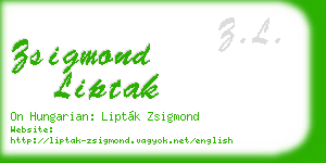 zsigmond liptak business card