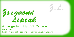 zsigmond liptak business card